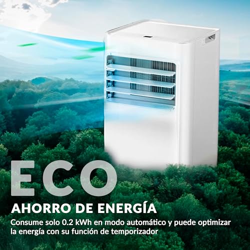COMFEE Pingüino Aire Acondicionado Portátil 7000 BTU – Refrigera, Ventila y Deshumidifica, Sin Unidad Exterior, Bajo Consumo Energético, Control por App, Kit de Ventana Incluido