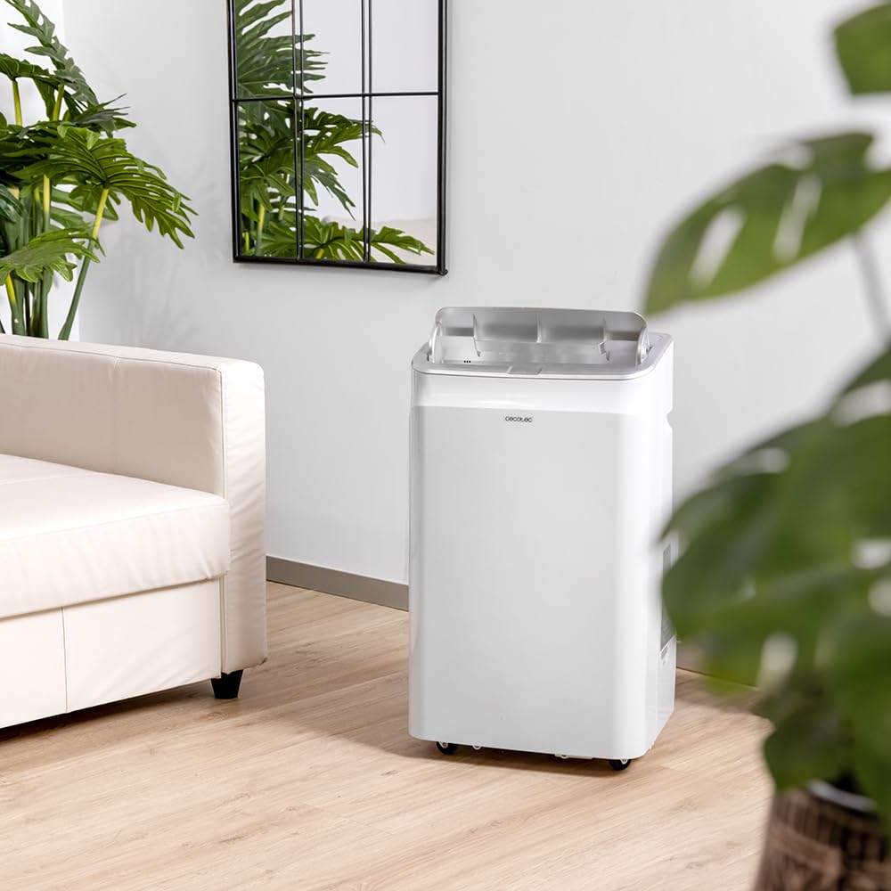 Cecotec Portable Air Conditioner with Remote and Heat Pump ForceClima 12600 Heating – 12,000 BTU, LED Display, 5 Modes, Dehumidifier, Coverage 26-28m²