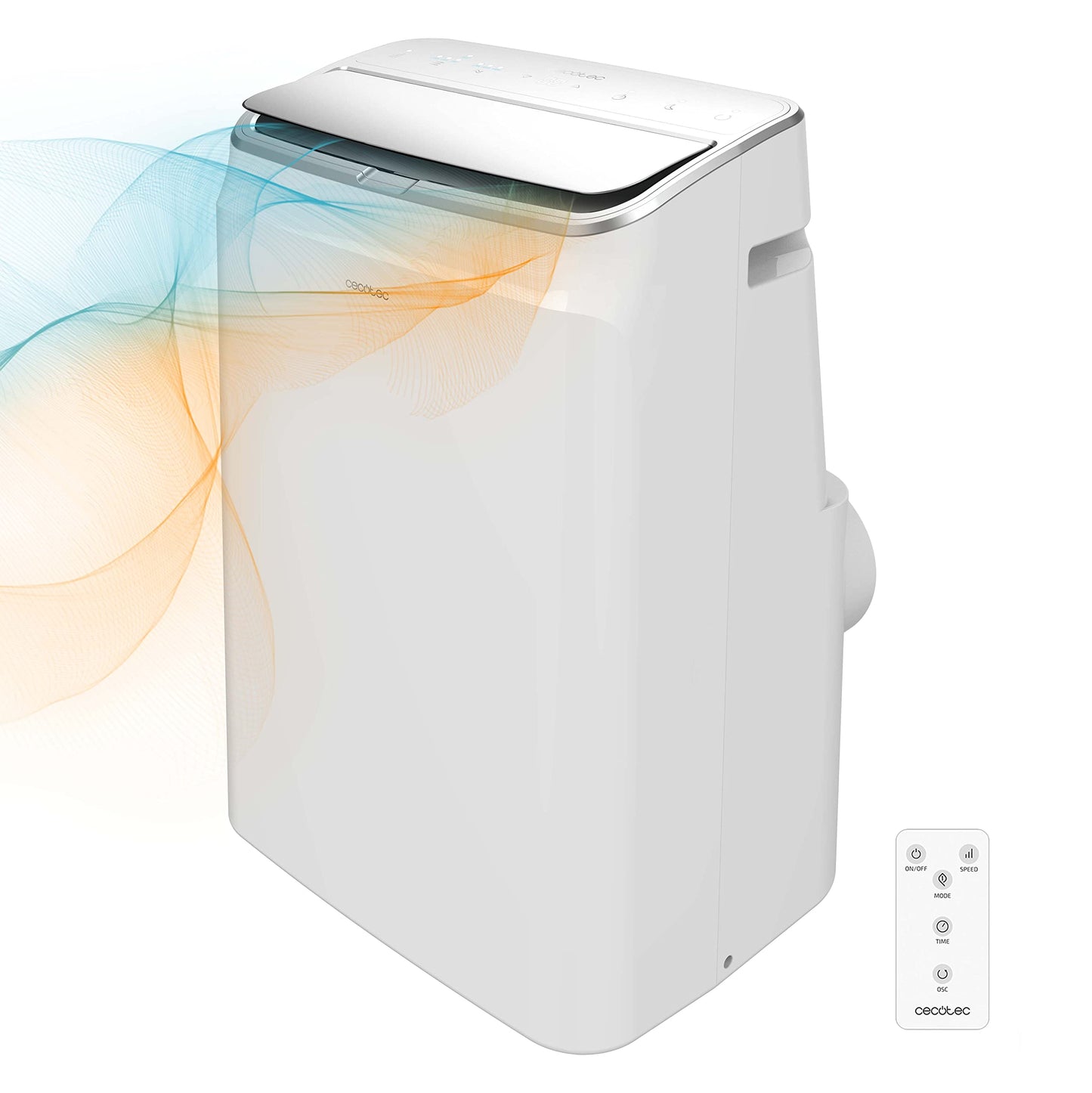 Cecotec Portable Air Conditioner with Remote and Heat Pump ForceClima 12600 Heating – 12,000 BTU, LED Display, 5 Modes, Dehumidifier, Coverage 26-28m²