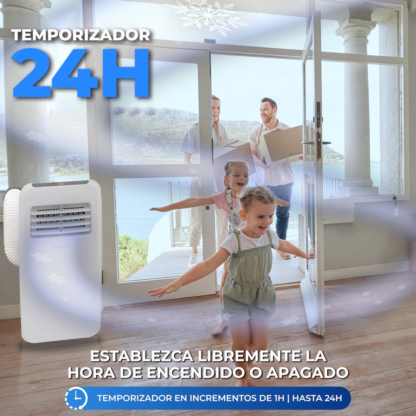 SereneLife Portable Air Conditioner 7,000 BTU – Quiet Mobile Cooling with Dehumidifier and Fan, Remote Control – Perfect for Home and Office