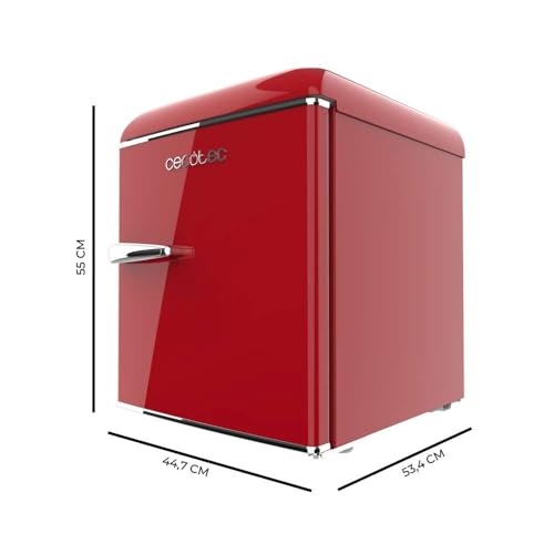 Minibar Cecotec Retro 45L – Icebox Integrado, Estilo Vintage, Bajo Consumo Energético, Diseño Compacto – Rojo
