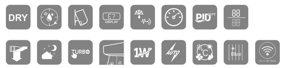 HEC - Aire Acondicionado Split Mural A++/A+ - Wifi - Aire Inteligente - Ventilador 5 Velocidades - Sistema Dry - Bomba de Calor -R32 - By HAIER (3.5KW - 3010 Fg)