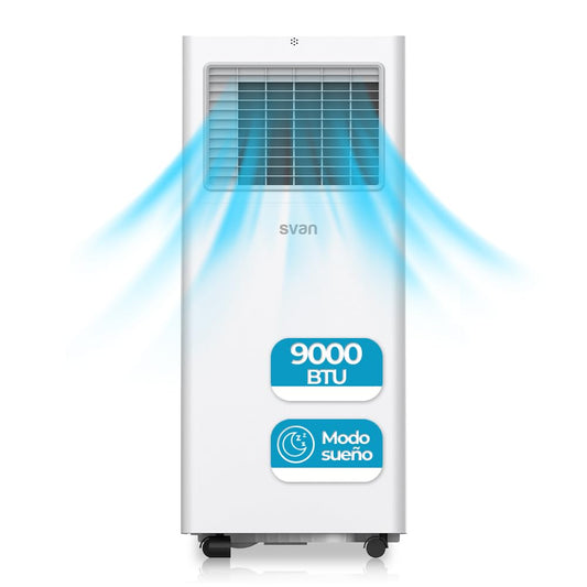 Svan Portable Air Conditioner 9000 BTU – Cooling Only, Touch LED Display, Timer, Remote Control, Window Installation Kit Included, Energy Class A