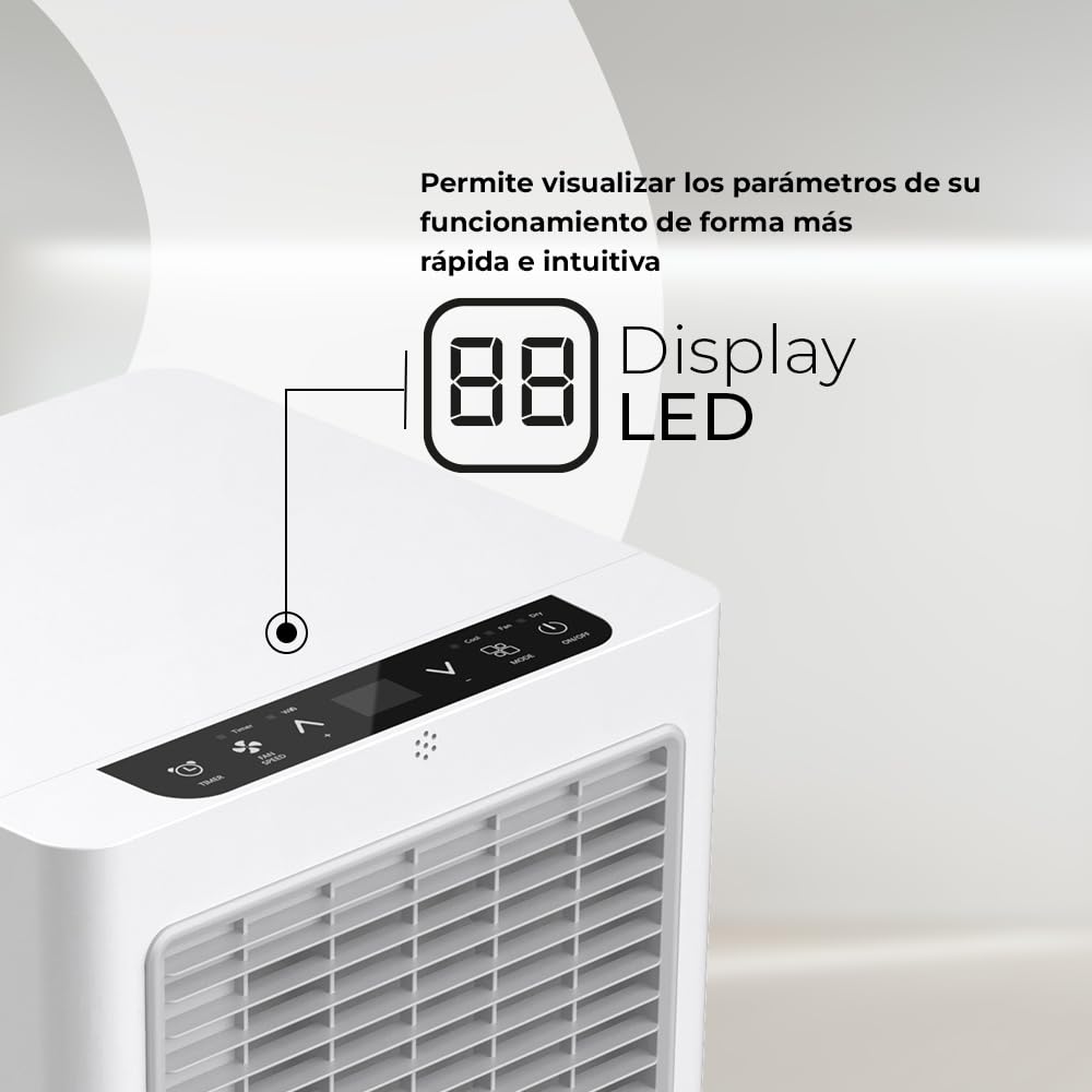 Svan Portable Air Conditioner 9000 BTU – Cooling Only, Touch LED Display, Timer, Remote Control, Window Installation Kit Included, Energy Class A
