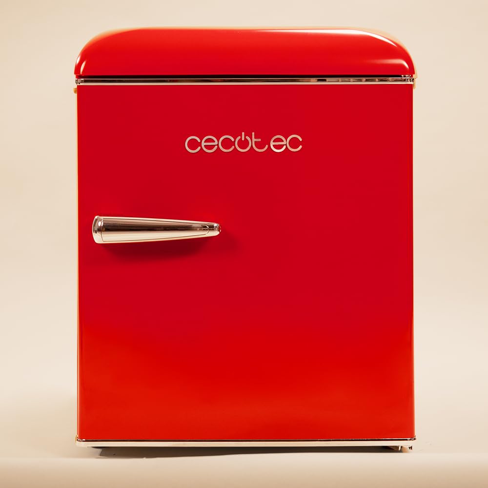 Minibar Cecotec Retro 45L – Icebox Integrado, Estilo Vintage, Bajo Consumo Energético, Diseño Compacto – Rojo