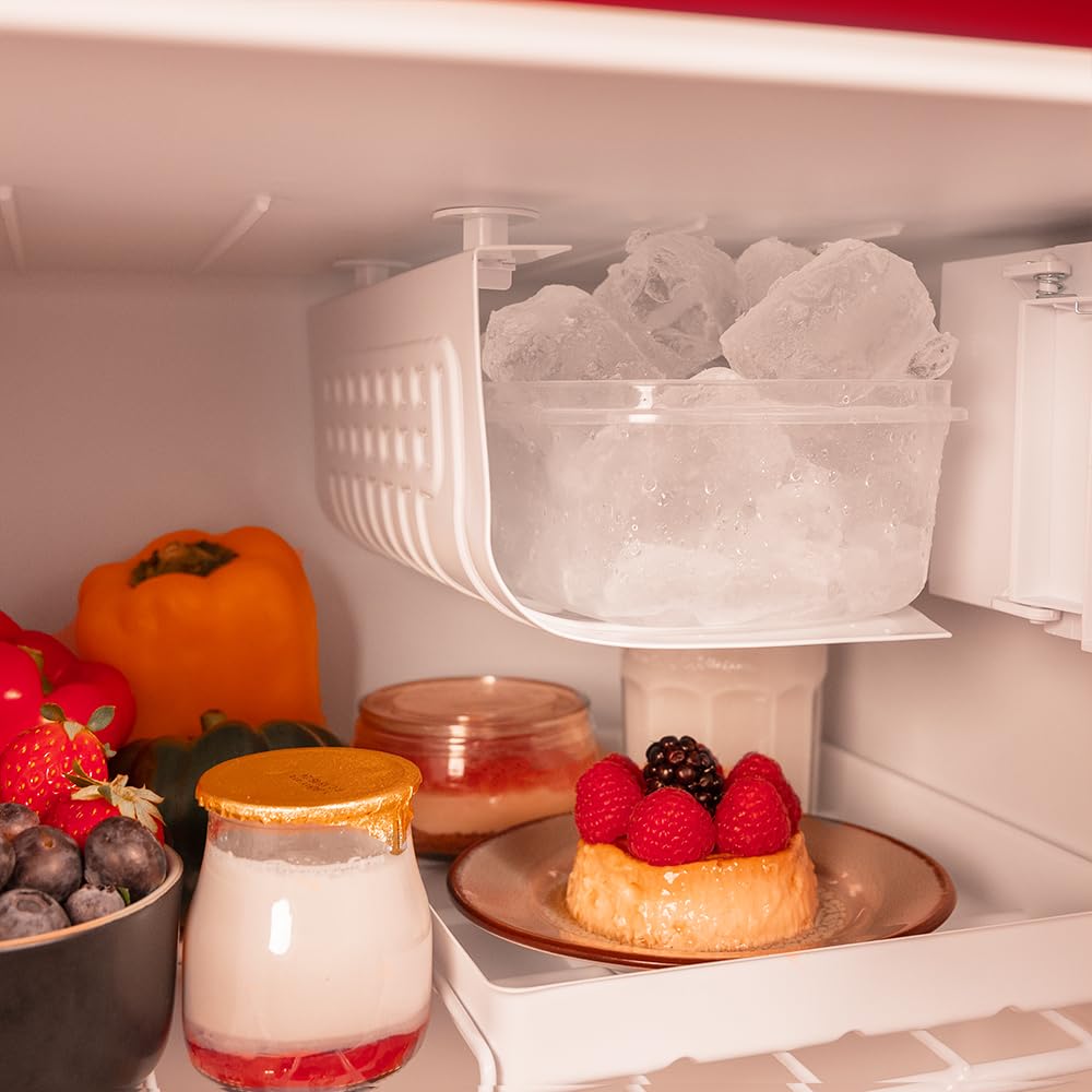 Minibar Cecotec Retro 45L – Icebox Integrado, Estilo Vintage, Bajo Consumo Energético, Diseño Compacto – Rojo