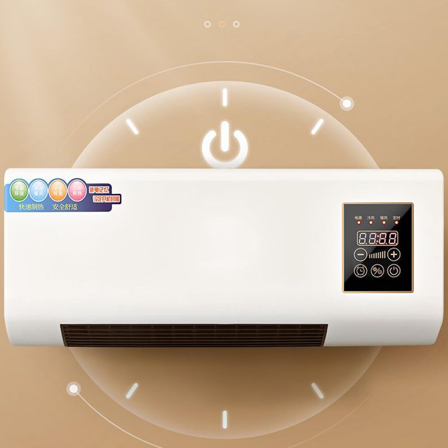 Aire Acondicionado Split - Equipo Compacto De Climatización,Con Velocidades De Ajustables Mando A Distancia Frío Calor Para Sala De Estar Baño Oficina