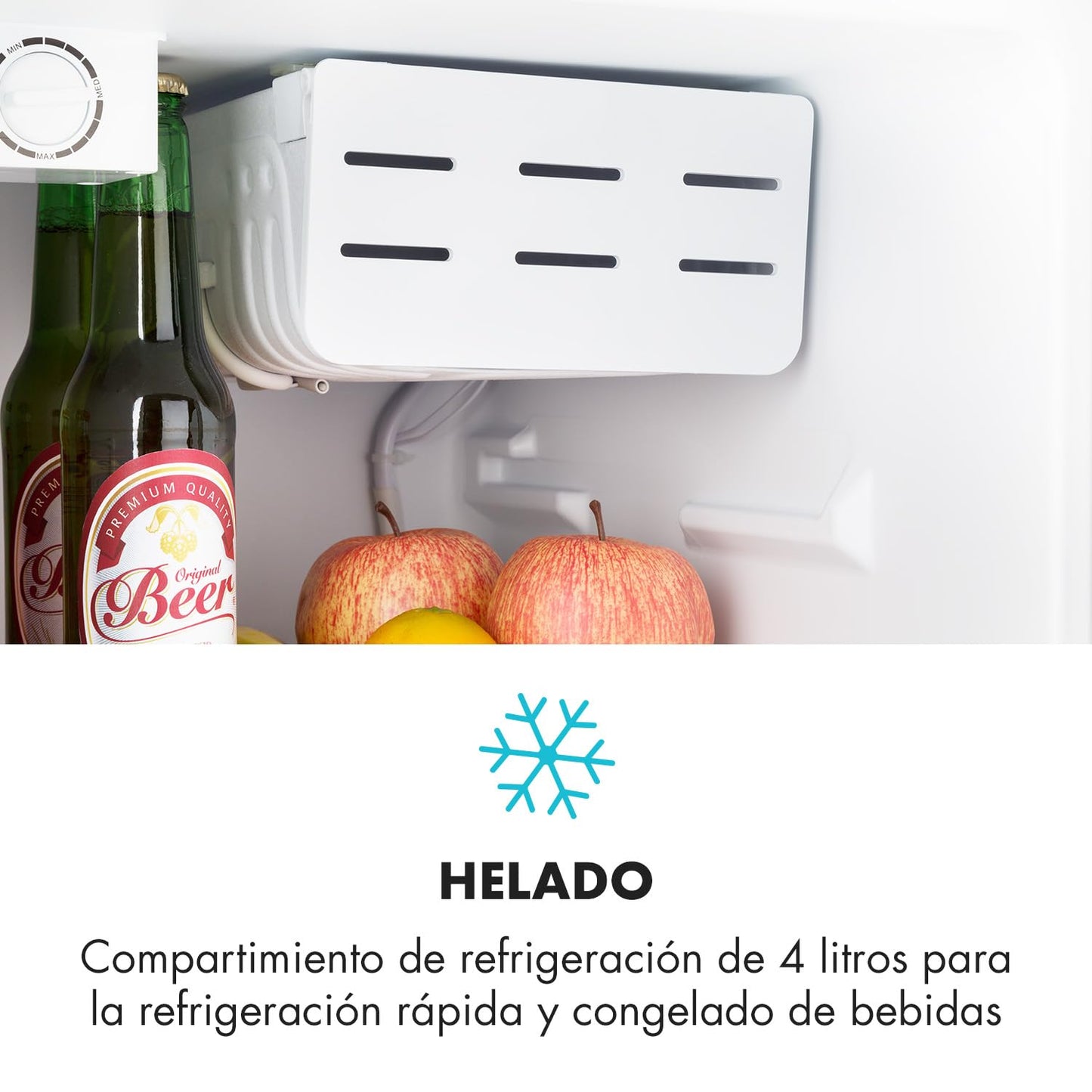 Mini Nevera Eléctrica Silenciosa 65L – Refrigerador Compacto de Bajo Consumo para Oficina, Dormitorio, Caravana o Cosméticos – Termostato Regulable 0–10 °C – Color Negro