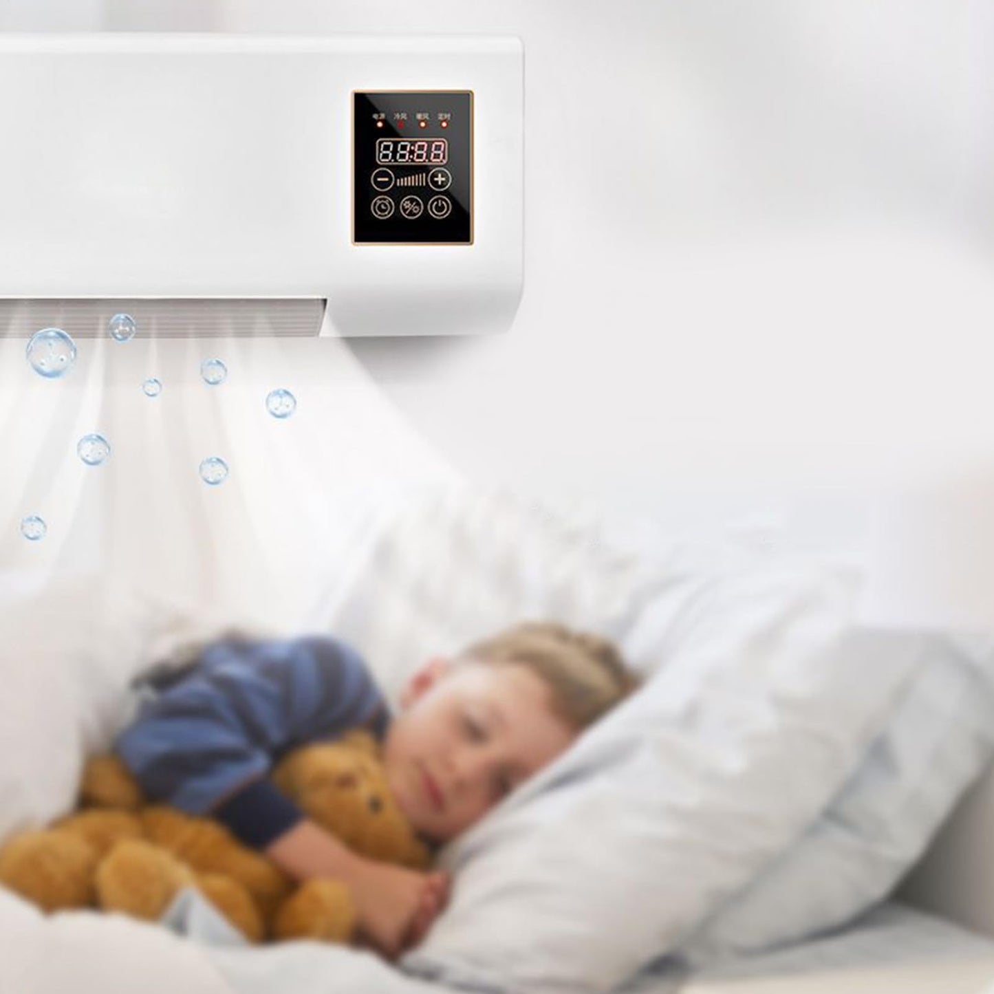 Aire Acondicionado Split - Equipo Compacto De Climatización,Con Velocidades De Ajustables Mando A Distancia Frío Calor Para Sala De Estar Baño Oficina