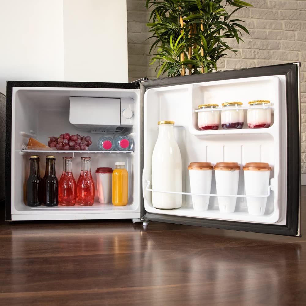 Minibar Cecotec GrandCooler 20000 Black 46L – Compresor Silencioso, Control Temperatura Regulable, Congelador, Puerta Reversible