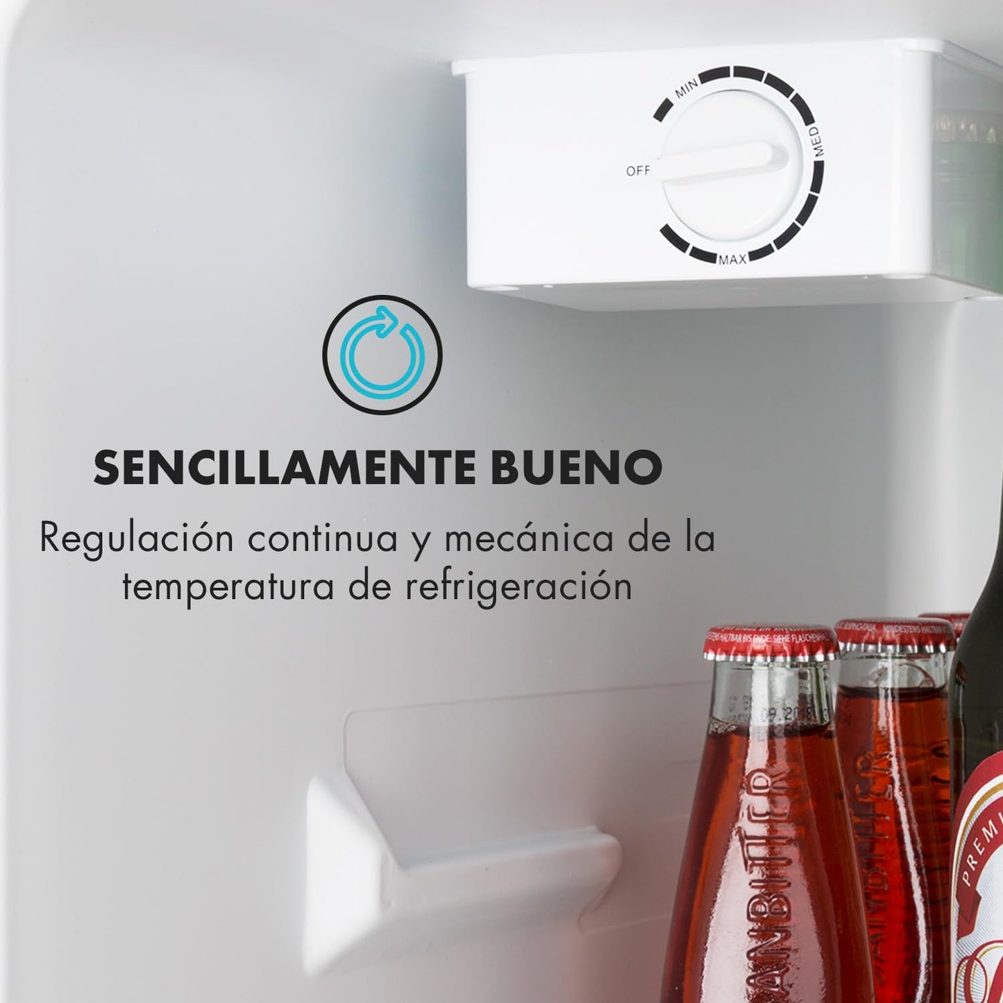 Mini Nevera Eléctrica Silenciosa 65L – Refrigerador Compacto de Bajo Consumo para Oficina, Dormitorio, Caravana o Cosméticos – Termostato Regulable 0–10 °C – Color Negro