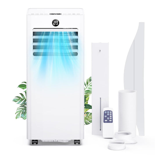 Portable Air Conditioner 7000 BTU – All-in-1 Cooling, Ventilation, Dehumidification, and Sleep Modes, Digital Display, Remote Control, 24-Hour Timer, with Exhaust Hose