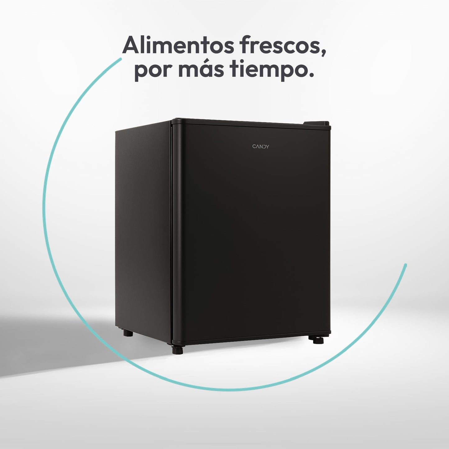 Minibar Candy 43L – Bajo Encimera, Iluminación LED, Control de Temperatura Mecánico, Silencioso 37 dB, Diseño Compacto – Negro