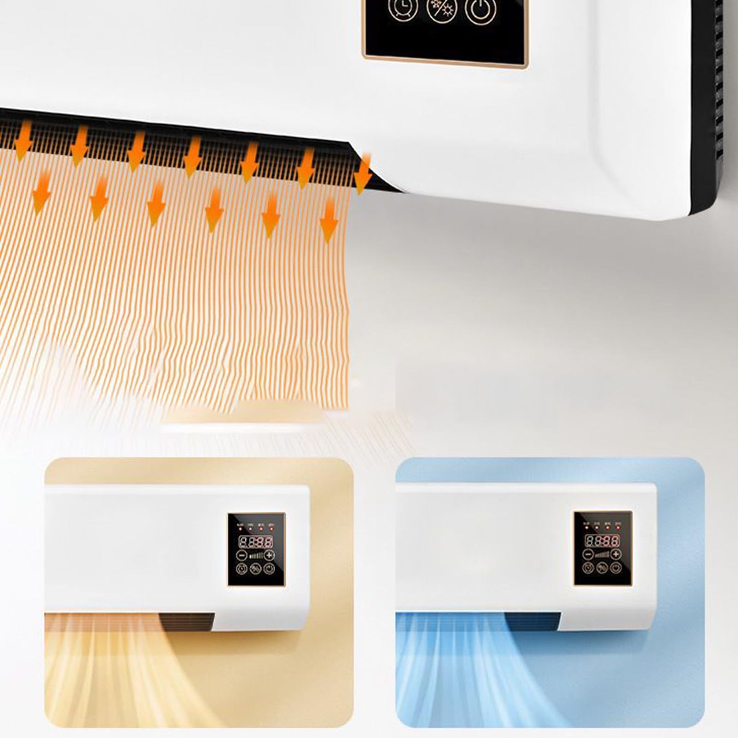 Aire Acondicionado Split - Equipo Compacto De Climatización,Con Velocidades De Ajustables Mando A Distancia Frío Calor Para Sala De Estar Baño Oficina