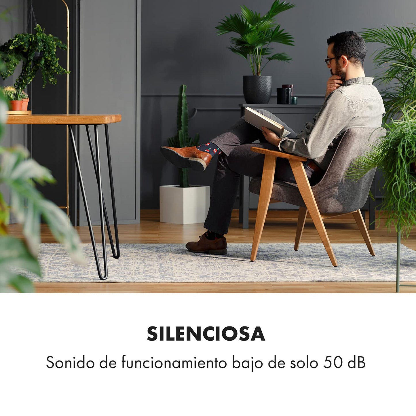 Klarstein Aire Acondicionado Portátil 3 en 1 – Silencioso y Eficiente, Enfriador de Aire con Modo Noche, Deshumidificador, Control por App, Bajo Consumo, Potencia 7,000 BTU, Ideal para Hogar y Oficina