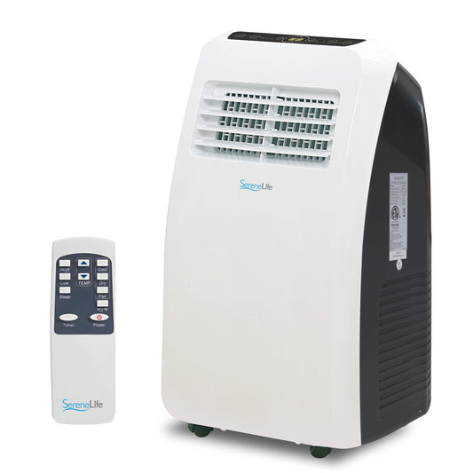 SereneLife Portable Air Conditioner 7,000 BTU – Quiet Mobile Cooling with Dehumidifier and Fan, Remote Control – Perfect for Home and Office