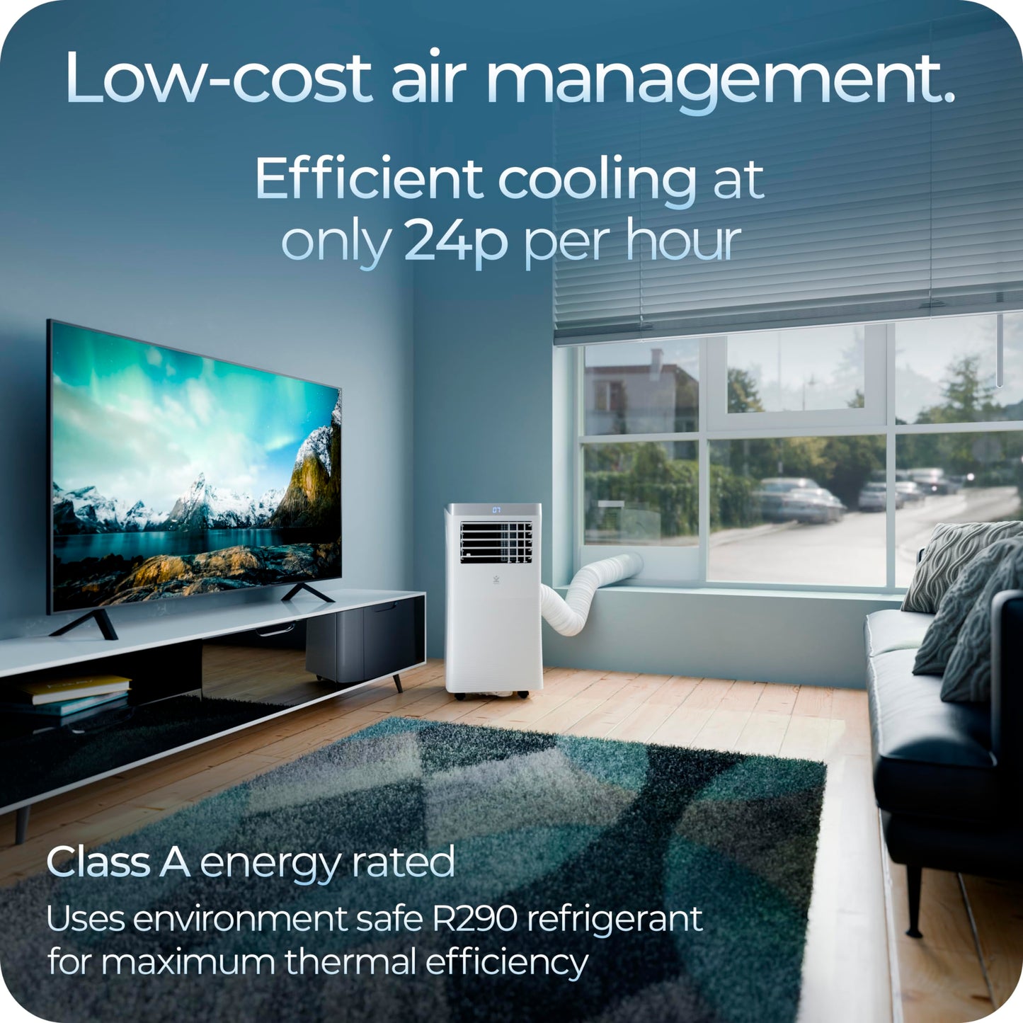 Avalla S-200 Aire Acondicionado Portátil Industrial - 9,000 BTU con Deshumidificador de 24 L y Cobertura de Hasta 88 m³